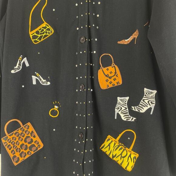 Vintage Michael Simon Lite Cardigan Size Medium 100% Cotton - Picture 2 of 8